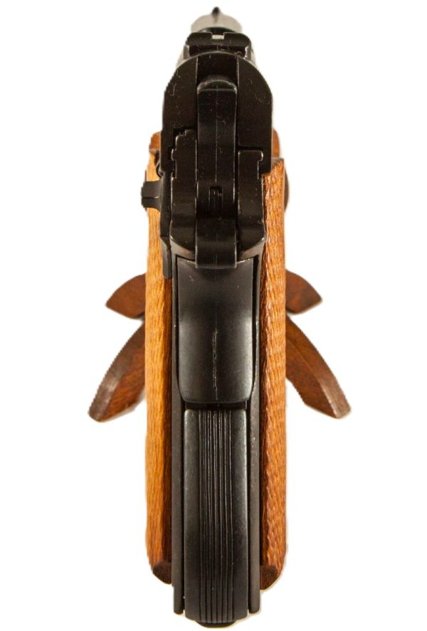 REPLICA M1911 US .45 CAL COLT HAND GUN PISTOL DENIX - STRIP DOWN TYPE HATCHED WOODEN GRIPS - Image 3