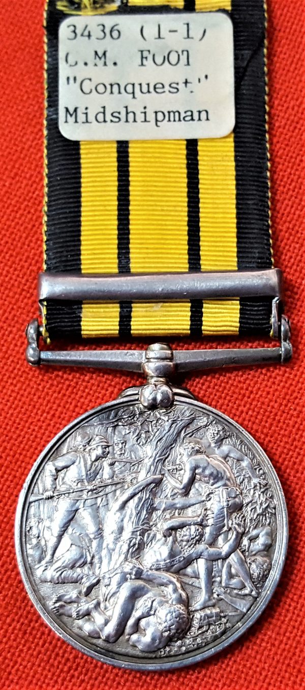 EAST & WEST AFRICA MEDAL 1892 BRITISH TO COURT MARTIALLED OFFICER LT. FOOT ROYAL NAVY: WESTERN AUSTRALIA - Image 4