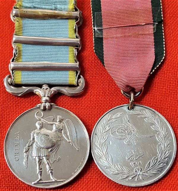 PRE WW1 BRITISH ARMY CRIMEAN WAR & TURKISH AWARD MEDAL GROUP O'BRIEN 7TH FOOT - Image 4