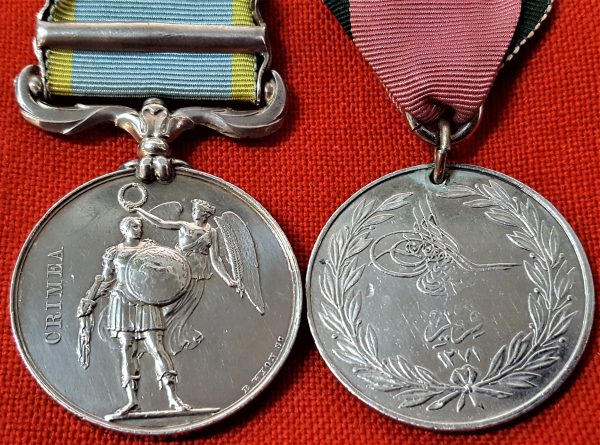 PRE WW1 BRITISH ARMY CRIMEAN WAR & TURKISH AWARD MEDAL GROUP O'BRIEN 7TH FOOT - Image 5