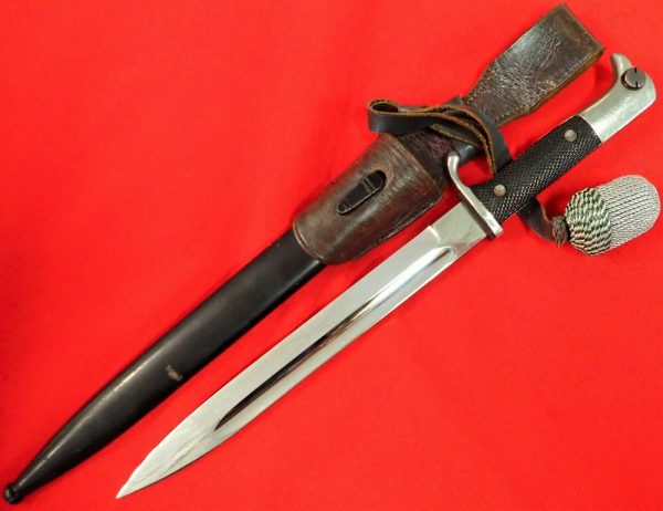 RARE WW1 GERMAN ARMY S98 JAEGER PARADE BAYONET, SCABBARD & FROG BY E PACK & SOHN - Image 2