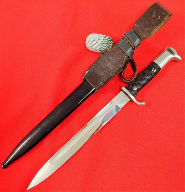 RARE WW1 GERMAN ARMY S98 JAEGER PARADE BAYONET, SCABBARD & FROG BY E PACK & SOHN - Image 6