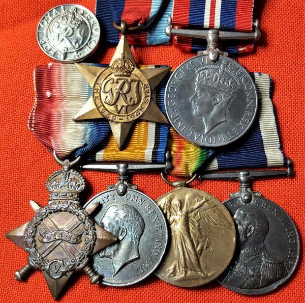 RARE WW1 & WW2 ROYAL NAVY SUBMARINER'S MEDAL GROUP CERA G.H.R. HICKS SUB E19