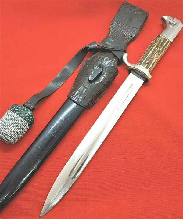 RARE WW2 GERMAN ARMY KS98 PARADE BAYONET, SCABBARD & FROG ALCOSO SOLINGEN 1