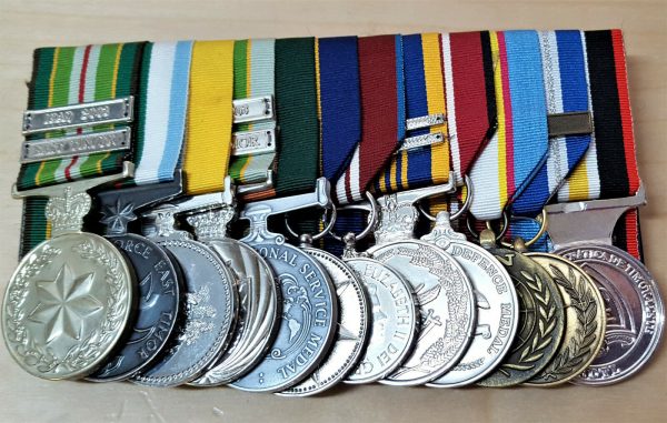 AUSTRALIAN DEFENCE FORCE SET OF DUPLICATE CAMPAIGN MEDALS TIMOR ISAF IRAQ