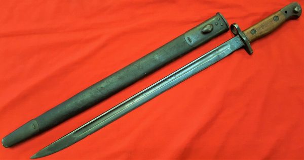 WW1 BRITISH NEW ZEALAND ANZAC 303 RIFLE BAYONET SCABBARD WILKINSON SWORD 1918