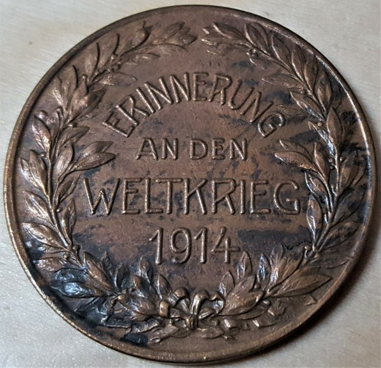 WW1 GERMANY PROPAGANDA COIN REMEMBER THE WORLD WAR MEDAL 1914 B H MAYER