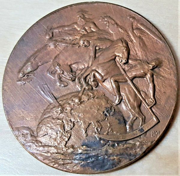 WW1 GERMANY PROPAGANDA COIN REMEMBER THE WORLD WAR MEDAL 1914 B H MAYER