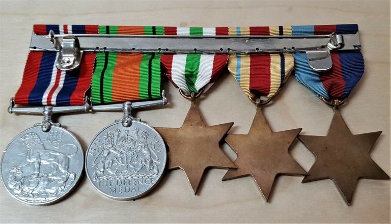 WW2 BRITISH ARMY AFRICA & ITALY STAR CAMPAIGN MEDAL GROUP 1ST ARMY