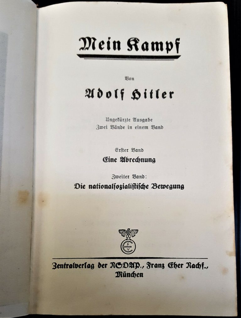 WW2 HITLER'S BOOK MEIN KAMPF WEDDING EDITION SIGNED MAYOR WESEL WEDDING EDITION - Image 5