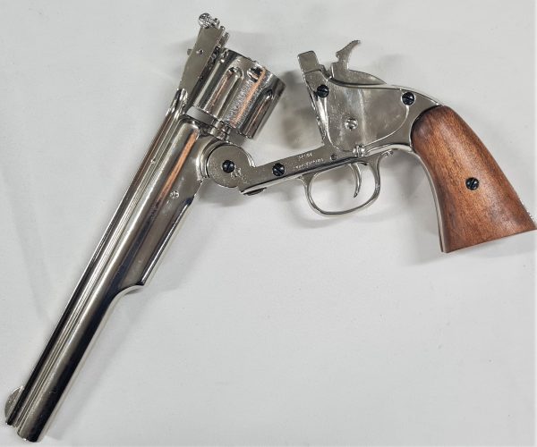 Denix M1869 Schofield Single Action Western Replica Revolver Nickel