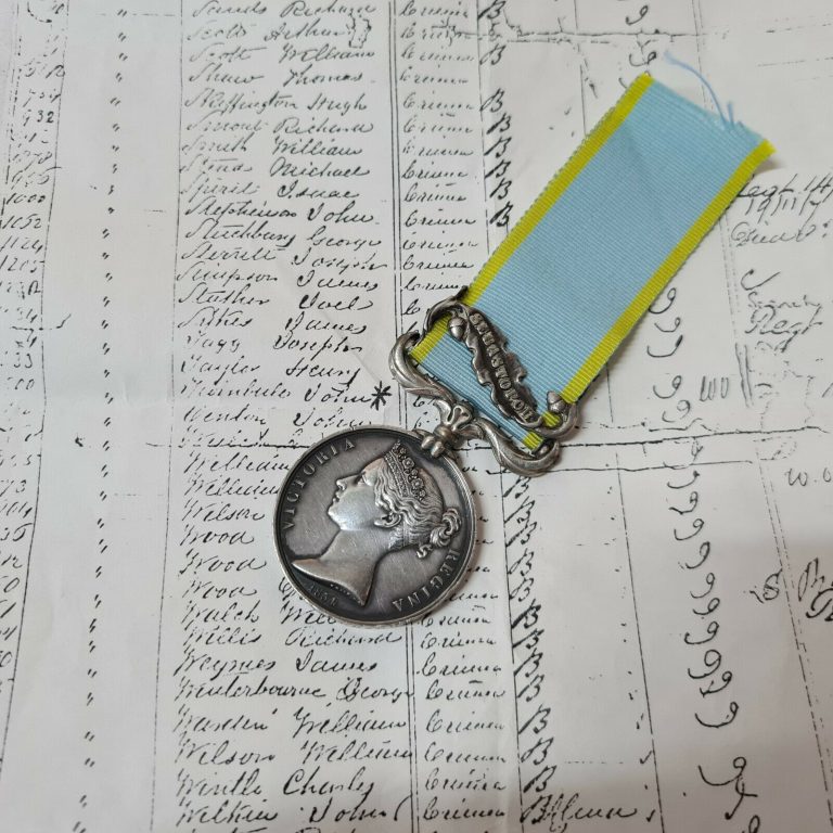 DIED DISEASE PRE WW1 BRITISH CRIMEAN WAR MEDAL SEBASTOPOL PORTER 5TH DRAGOONS - Image 2