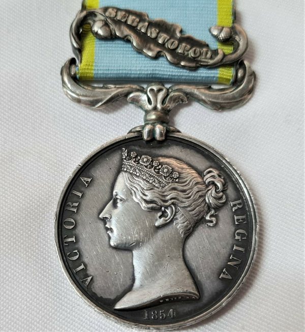 DIED DISEASE PRE WW1 BRITISH CRIMEAN WAR MEDAL SEBASTOPOL PORTER 5TH DRAGOONS