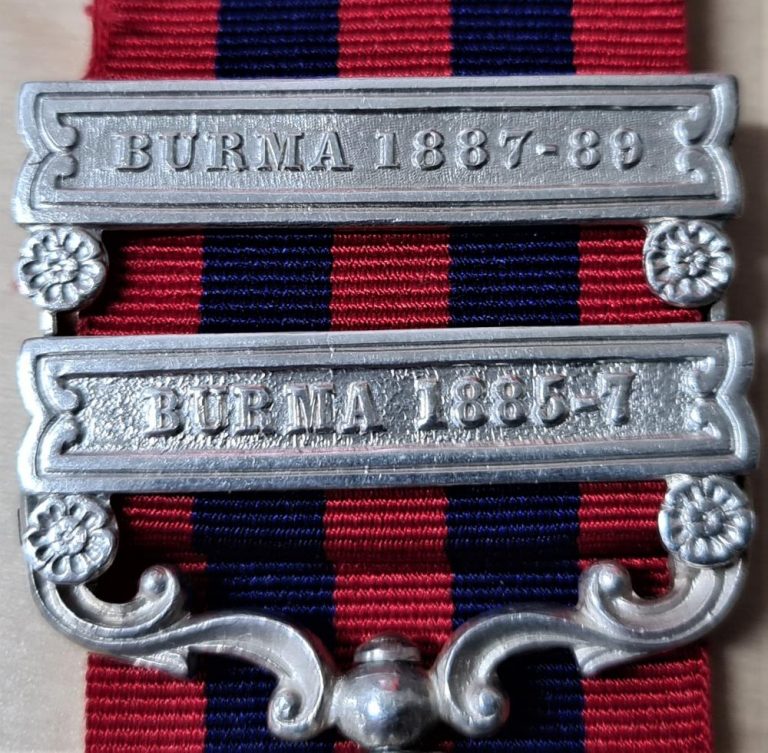 PRE WW1 BRITISH ARMY INDIA GENERAL SERVICE MEDAL BURMA OCHILTREE ROYAL ARTILLERY - Image 4