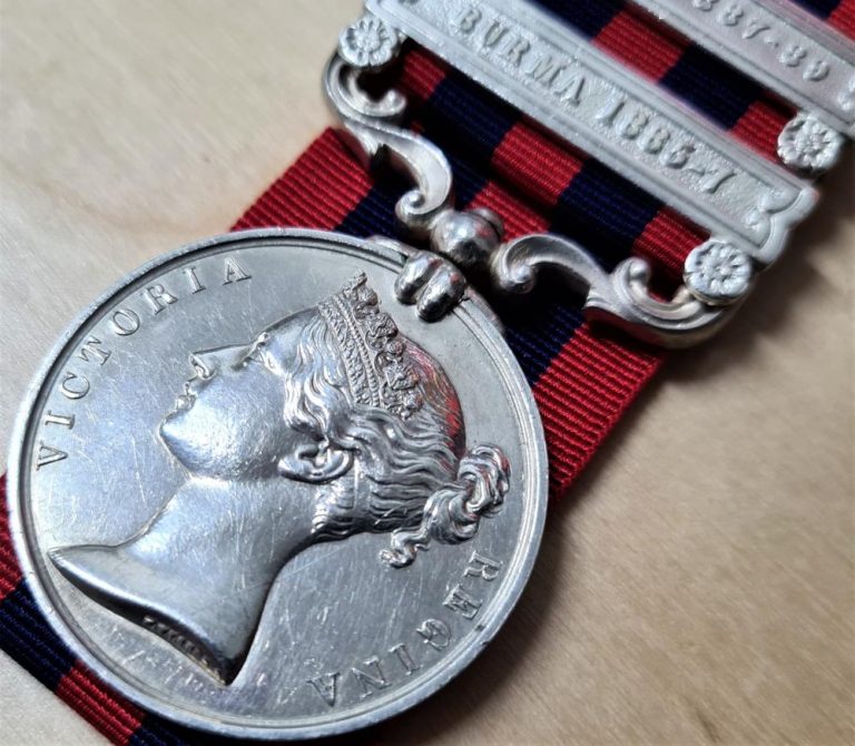 PRE WW1 BRITISH ARMY INDIA GENERAL SERVICE MEDAL BURMA OCHILTREE ROYAL ARTILLERY - Image 3