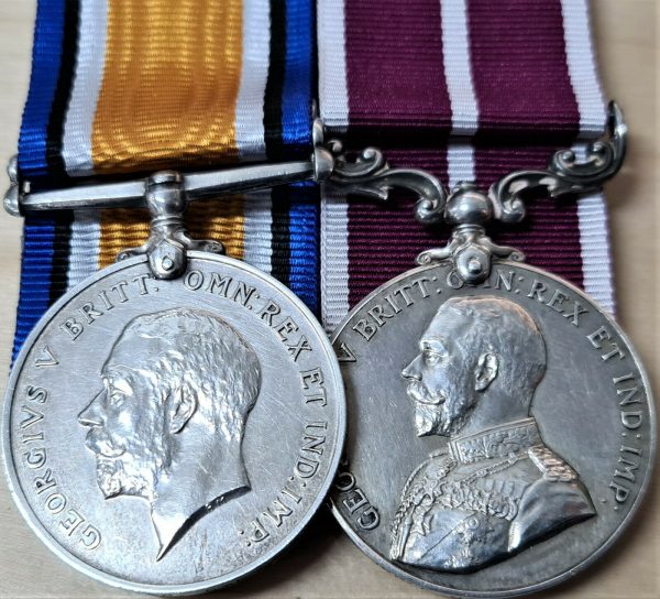 WW1 MERITORIOUS SERVICE MEDAL & BRITISH WAR MEDAL TO SGT GREEN 2nd 4th OXFORDSHIRE & BUCKINGHAMSHIRE LIGHT INFANTRY