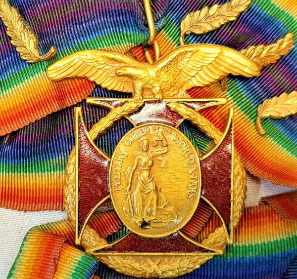 WW1 WW2 USA MILITARY ORDER OF THE WORLD WARS MEDAL COMMNADER AWARD WITH PALMS