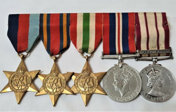 WW2 & OPERATION MUSKETEER ROYAL NAVY MEDAL GROUP TO ABLE SEAMAN STANLEY SUEZ