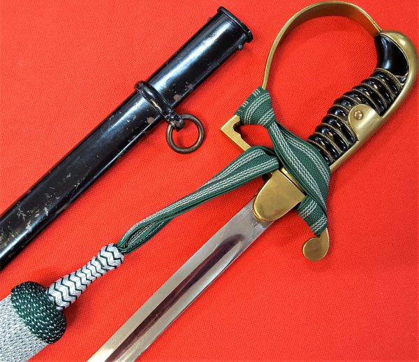 WW2 GERMAN ARMY NON-COMMISSIONED OFFICER’S SWORD, SCABBARD & KNOT