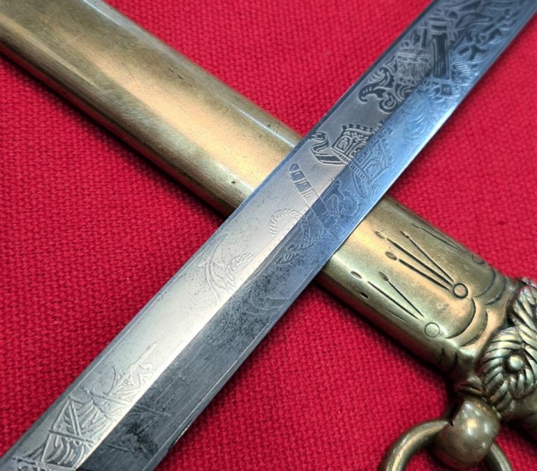 WW1 & WW2 German Navy officer’s converted Imperial pattern dagger & scabbard by Kirschbaum of Solingen - Image 10