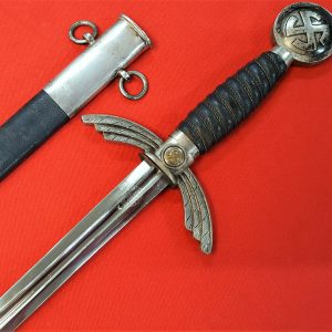 WW2 GERMAN AIR FORCE LUFTWAFFE OFFICER'S SWORD & SCABBARD BY E & F HORSTER OF SOLINGEN