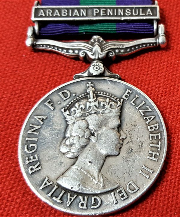 *ADEN LEVIES* POST WW2 BRITISH ARMY GENERAL SERVICE MEDAL ARABIAN PENINSULA