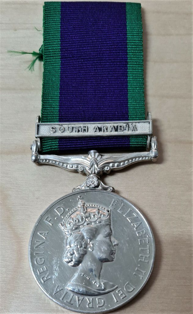 POST WW2 BRITISH ARMY GENERAL SERVICE MEDAL SOUTH ARABIA ROYAL ENGINEERS - Image 2