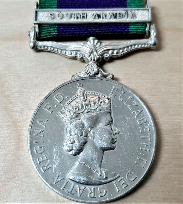 POST WW2 BRITISH ARMY GENERAL SERVICE MEDAL SOUTH ARABIA ROYAL ENGINEERS