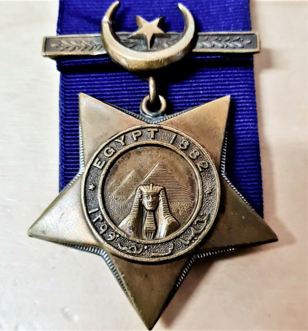 PRE WW1 KHEDIVE'S STAR MEDAL 1882 FOR CAMPAIGN IN ANGLO EGYPT WAR