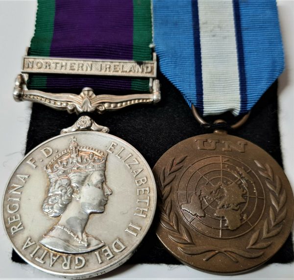 ROYAL SIGNALS POST WW2 BRITISH GENERAL SERVICE MEDAL NORTHERN IRELAND & CYPRUS UNITED NATIONS