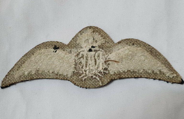 100% GENUINE WW2 ROYAL AIR FORCE WOVEN PILOT QUALIFICATION WINGS BADGE