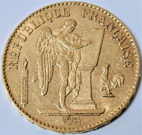 1878 dated French 20 Franc gold coin