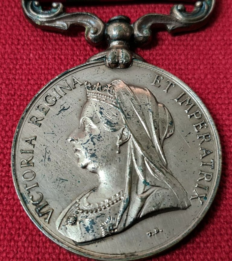 1895 BRITISH INDIA ARMY GENERAL SERVICE CAMPAIGN MEDAL NATIVES BRONZE PRE WW1 - Image 4