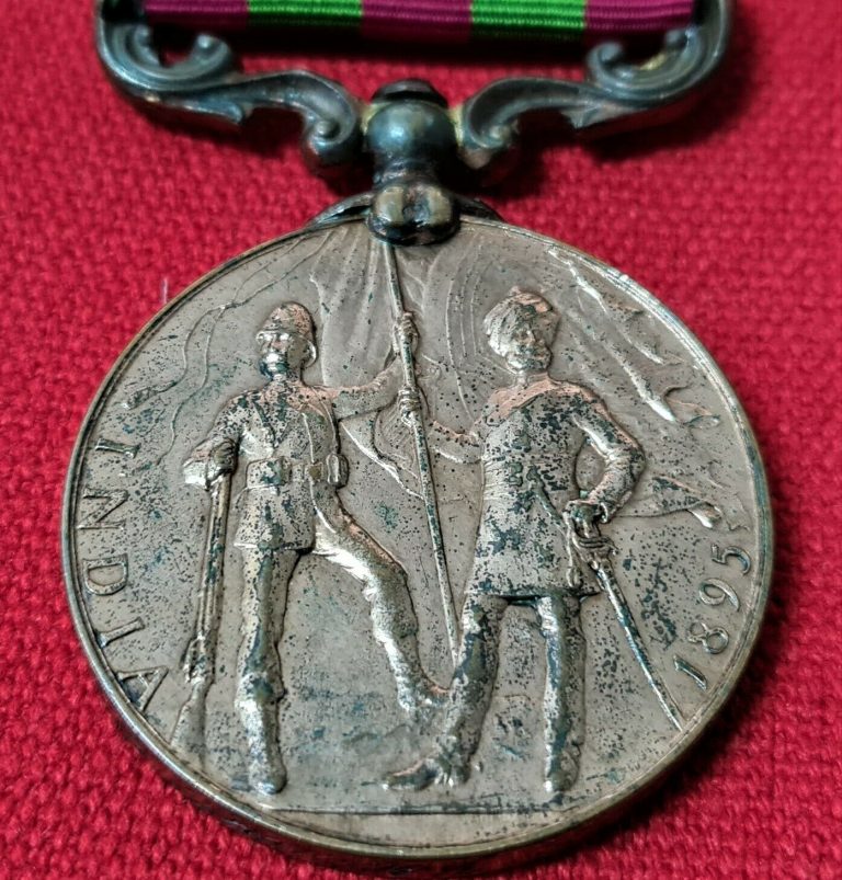 1895 BRITISH INDIA ARMY GENERAL SERVICE CAMPAIGN MEDAL NATIVES BRONZE PRE WW1 - Image 7