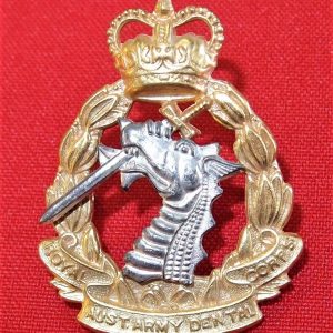 1953 VIETNAM WAR ROYAL AUSTRALIAN ARMY DENTAL CORPS BRASS UNIFORM CAP BADGE