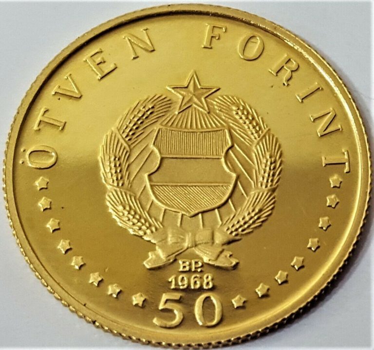 1968 HUNGARY 50 FORINT PROOF GOLD 4.21G COIN 150TH BIRTHDAY IGNACZ SEMMELWEIS