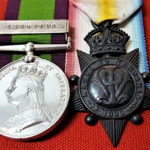 AFGHANISTAN 1878 MEDAL CLASP KANDAHAR & STAR TO 1477 PTE CHAPMAN 260TH FOOT