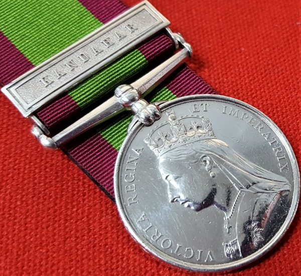 AFGHANISTAN 1878 – 80 MEDAL WITH CLASP KANDAHAR TO PTE McGRATH 260TH FOOT