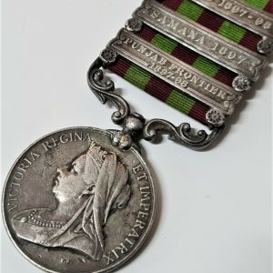 BENGAL LANCERS 1895 BRITISH INDIA ARMY GENERAL SERVICE CAMPAIGN MEDAL PRE WW1