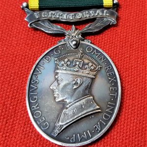 BRITISH ARMY WW2 ROYAL ARTILLERY OFFICERS EFFICIENCY MEDAL MAJOR ALLAN MARSHALL