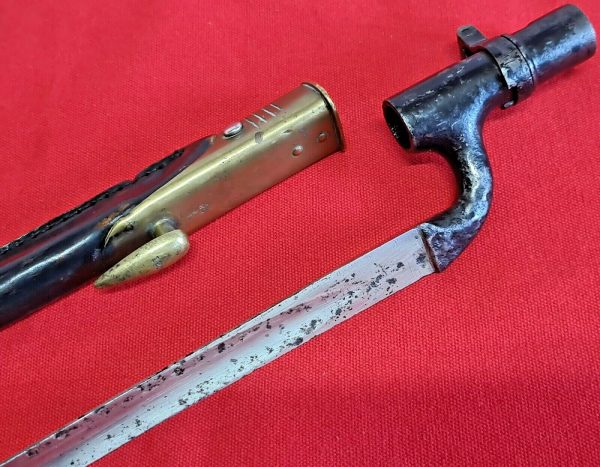 BRITISH AUSTRALIAN 1876 84 SOCKET BAYONET & SCABBARD FOR MARTINI HENRY RIFLE