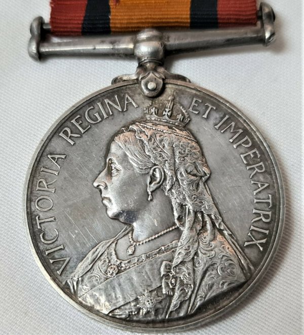 BRITISH PRE WW1 QUEENS SOUTH AFRICA MEDAL TO W. JOHNSON CAPE GOVERNMENT RAILWAY