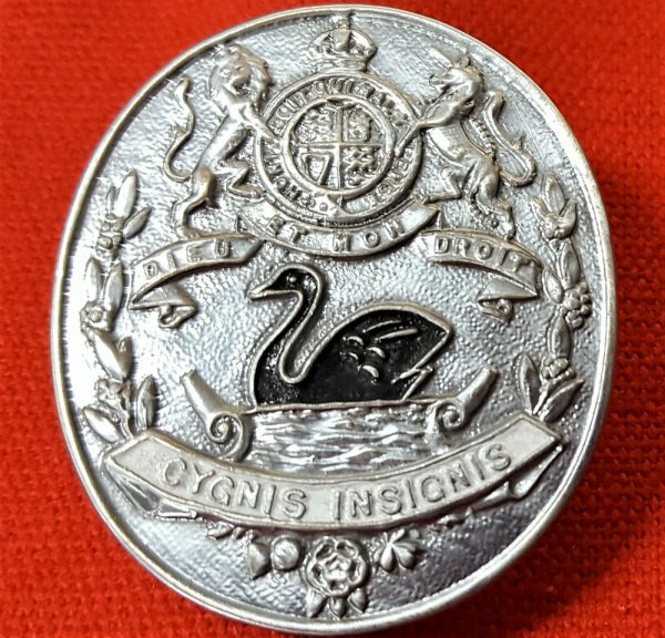 OBSOLETE WESTERN AUSTRALIA POLICE UNIFORM CAP BADGE 1930'S ERA FATTORINI