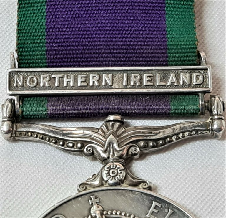 POST WW2 BRITISH GENERAL SERVICE MEDAL NORTHERN IRELAND SERVICE RAF GILL