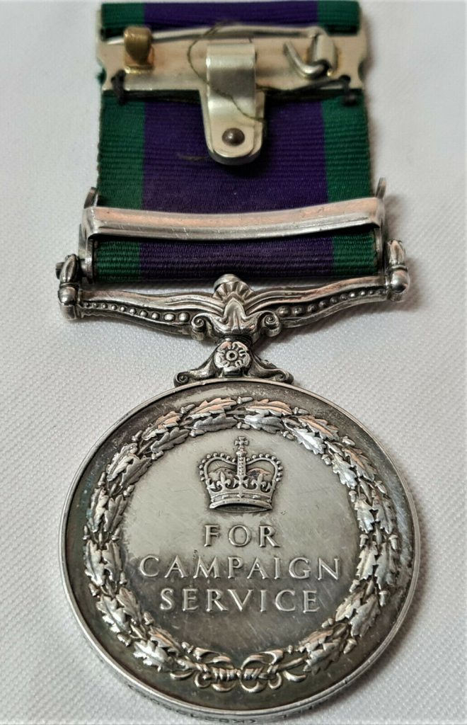 POST WW2 BRITISH GENERAL SERVICE MEDAL NORTHERN IRELAND SERVICE RAF GILL