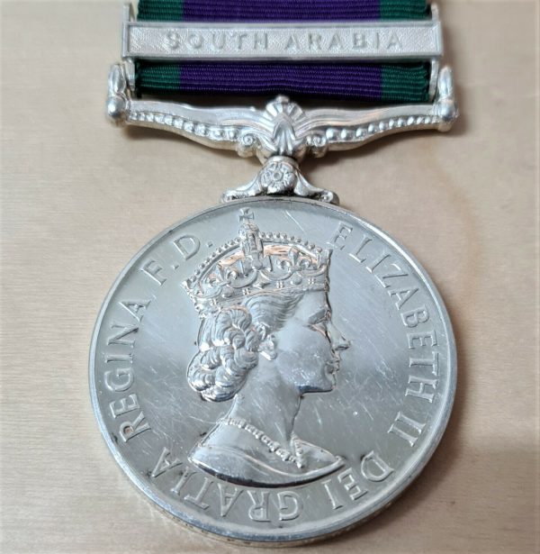 POST WW2 BRITISH GENERAL SERVICE MEDAL SOUTH ARABIA ROYAL AIR FORCE