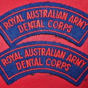 POST WW2 ERA ROYAL AUSTRALIAN ARMY DENTAL CORPS UNIFORM UNIT PATCHES