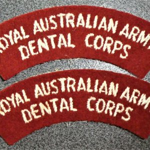 POST WW2 ERA ROYAL AUSTRALIAN ARMY DENTAL CORPS UNIFORM UNIT PATCHES