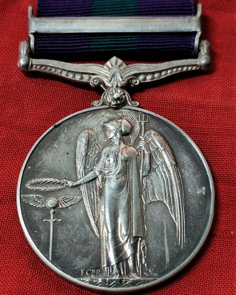 POST WW2 GENERAL SERVICE MEDAL PALESTINE 1945 LCPL HILBERY ROYAL SIGNALS CORPS