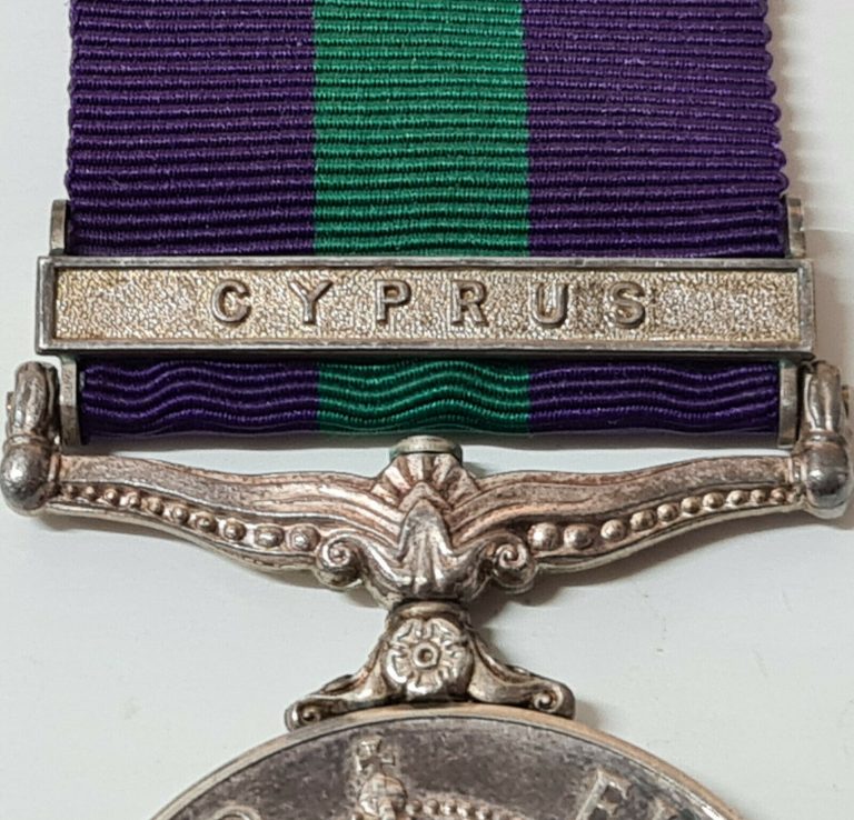 ROYAL AIR FORCE POST WW2 BRITISH GENERAL SERVICE MEDAL CYPRUS AIRCRAFTSMAN FIELD